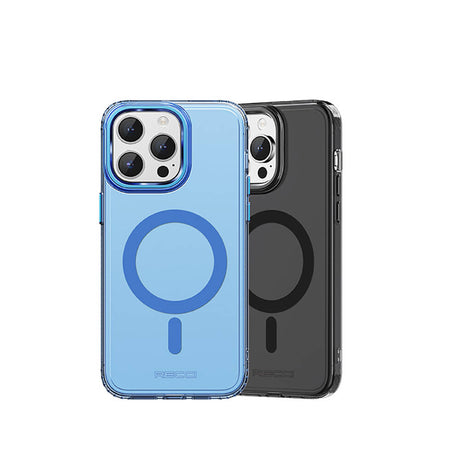 Apple iPhone 15 Pro Max Kılıf M-safe Şarj Özellikli Saydam Arka Yüzey Recci Crystal Color Serisi Kapak