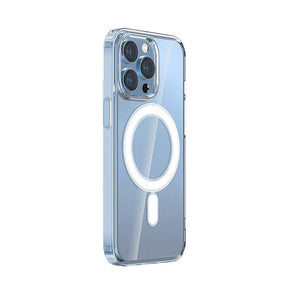 Apple iPhone 15 Pro Max Kılıf M-safe Şarj Özellikli Şeffaf Sert PC Zore Embos Kapak