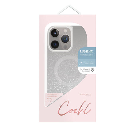Apple iPhone 15 Pro Max Kılıf M-safe Şarj Özellikli Simli Arka Yüzey Coehl Lumino Kapak