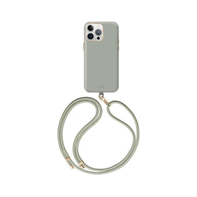 Apple iPhone 15 Pro Max Kılıf M-safe Şarj Özellikli Soft Pürüzsüz Yüzey Askı İpli Coehl Creme Kapak