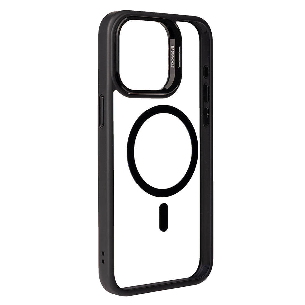 Apple iPhone 15 Pro Max Kılıf M-safe Şarj Özellikli Standlı Zore M-safe Klon Lensli Kapak