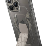 Apple iPhone 15 Pro Max Kılıf M-safe Şarj Özellikli Teknoloji Desenli Standlı Skinarma Helio Kapak