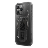 Apple iPhone 15 Pro Max Kılıf M-safe Şarj Özellikli Teknoloji Desenli Standlı Skinarma Helio Kapak