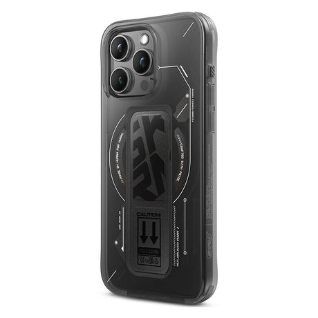 Apple iPhone 15 Pro Max Kılıf M-safe Şarj Özellikli Teknoloji Desenli Standlı Skinarma Helio Kapak