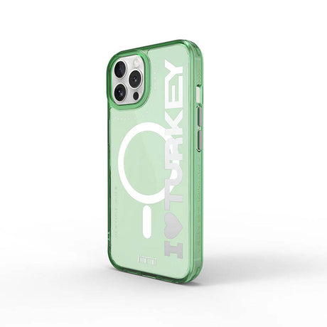 Apple iPhone 15 Pro Max Kılıf M-safe Şarj Özellikli Transparan Renk Geçişli Wiwu Turkey C Serisi Kapak