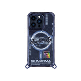Apple iPhone 15 Pro Max Kılıf M-safe Şarj Özellikli Yazı Desenli SkinArma Bolt Kapak