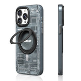 Apple iPhone 15 Pro Max Kılıf M-safe Şarj Özellikli Youngkit 360° Standlı Technology Serisi Kapak