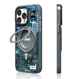 Apple iPhone 15 Pro Max Kılıf M-safe Şarj Özellikli Youngkit 360° Standlı Technology Serisi Kapak