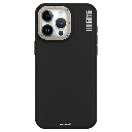 Apple iPhone 15 Pro Max Kılıf M-safe Şarj Özellikli YoungKit 600D Kevlar Kapak