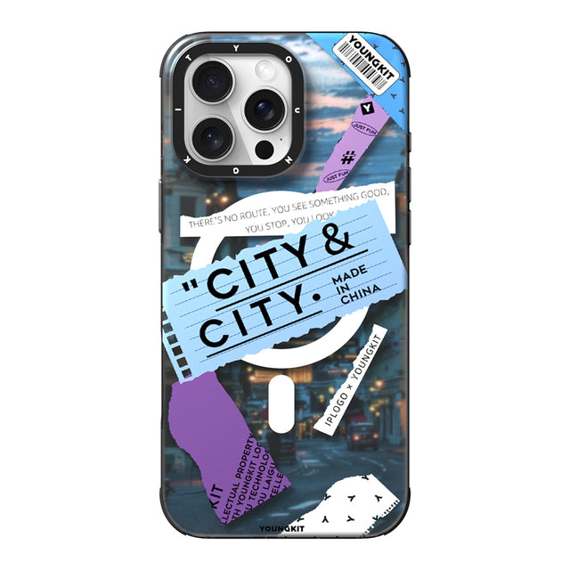 Apple iPhone 15 Pro Max Kılıf M-safe Şarj Özellikli Youngkit A-City Serisi Kapak