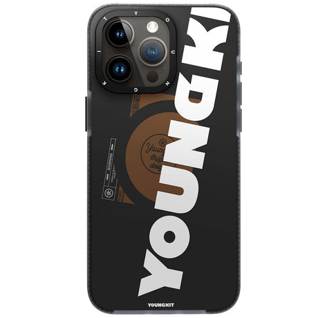 Apple iPhone 15 Pro Max Kılıf M-safe Şarj Özellikli Youngkit Binfen Serisi Yazı Temalı Kapak