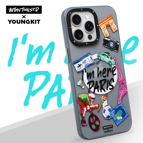 Apple iPhone 15 Pro Max Kılıf M-safe Şarj Özellikli Youngkit in Paris Serisi Kapak