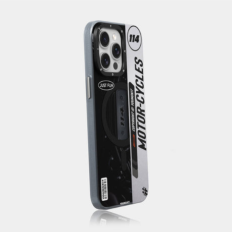 Apple iPhone 15 Pro Max Kılıf M-safe Şarj Özellikli Youngkit Motorcycle Legend Serisi Kapak