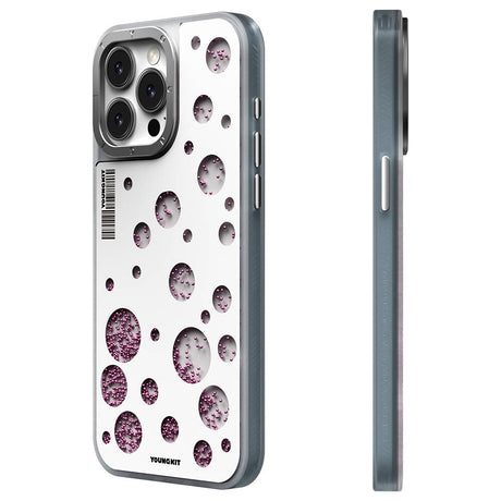 Apple iPhone 15 Pro Max Kılıf M-safe Şarj Özellikli Youngkit Quicksand Beads Serisi Kapak