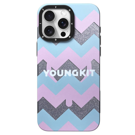 Apple iPhone 15 Pro Max Kılıf M-safe Şarj Özellikli Youngkit Star Dazzle Serisi Kapak