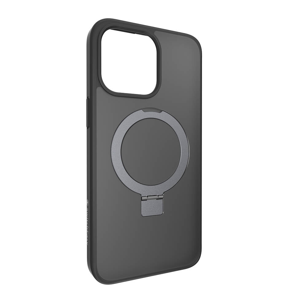 Apple iPhone 15 Pro Max Kılıf M-safe Şarj Özellikli Yüzük Standlı Lisanslı Switcheasy Magstand-M Kapak