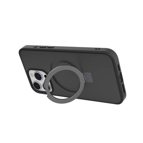 Apple iPhone 15 Pro Max Kılıf M-safe Şarj Özellikli Yüzük Standlı Lisanslı Switcheasy Magstand-M Kapak