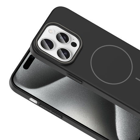 Apple iPhone 15 Pro Max Kılıf M-safe Şarj Özellikli Zore Ruby Sert Kapak