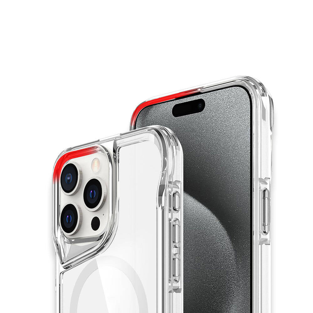 Apple iPhone 15 Pro Max Kılıf M-safe Şarj Özellikli Zore T-Max Standlı Kapak