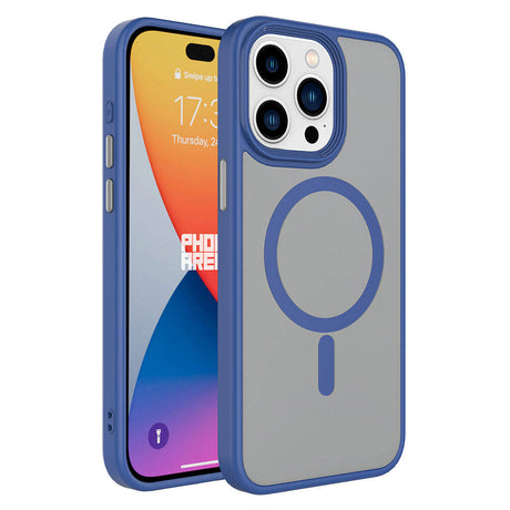 Apple iPhone 15 Pro Max Kılıf Mat Arka Yüzey Wireless Şarj Özellikli Zore Flet M-safe Kapak