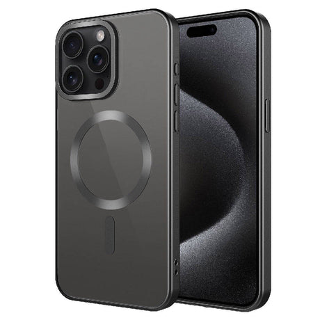 Apple iPhone 15 Pro Max Kılıf Mat Tasarımlı M-safe Wireless Şarj Özellikli Zore Mat Setro Kapak