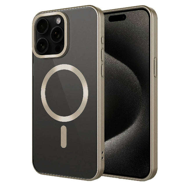 Apple iPhone 15 Pro Max Kılıf Mat Tasarımlı M-safe Wireless Şarj Özellikli Zore Mat Setro Kapak
