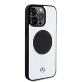 Apple iPhone 15 Pro Max Kılıf Mercedes Benz Orjinal Lisanslı M-safe Şarj Özellikli Alüminyum Arka Yüzey Metal Yıldız Logolu Kapak