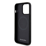 Apple iPhone 15 Pro Max Kılıf Mercedes Benz Orjinal Lisanslı M-safe Şarj Özellikli Alüminyum Arka Yüzey Metal Yıldız Logolu Kapak