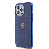 Apple iPhone 15 Pro Max Kılıf Mercedes Benz Orjinal Lisanslı M-safe Şarj Özellikli Çift Katmanlı Mini Yıldız Desenli Kapak