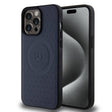 Apple iPhone 15 Pro Max Kılıf Mercedes Benz Orjinal Lisanslı M-safe Şarj Özellikli Mühürlü Yıldız Desenli ve Logolu Deri Kapak