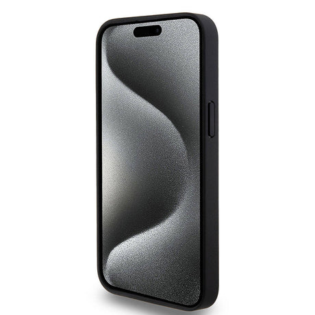 Apple iPhone 15 Pro Max Kılıf Mercedes Benz Orjinal Lisanslı M-safe Şarj Özellikli Mühürlü Yıldız Desenli ve Logolu Deri Kapak