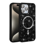 Apple iPhone 15 Pro Max Kılıf Pırlanta Tasarımlı M-safe Şarj Özellikli Zore Mozaik Silikon Kapak