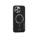 Apple iPhone 15 Pro Max Kılıf Recci Machinist Serisi M-safe Şarj Özellikli Magnetik Karbon Kapak