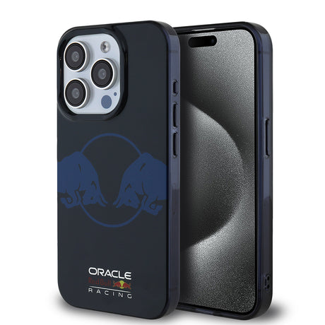 Apple iPhone 15 Pro Max Kılıf Redbull Orjinal Lisanslı M-safe Şarj Özellikli IML Çift Boğa Baskılı Sert PC Kapak