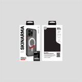 Apple iPhone 15 Pro Max Kılıf SkinArma M-safe Şarj Özellikli Yazı Desenli Airbag Tasarımlı Orion Kapak