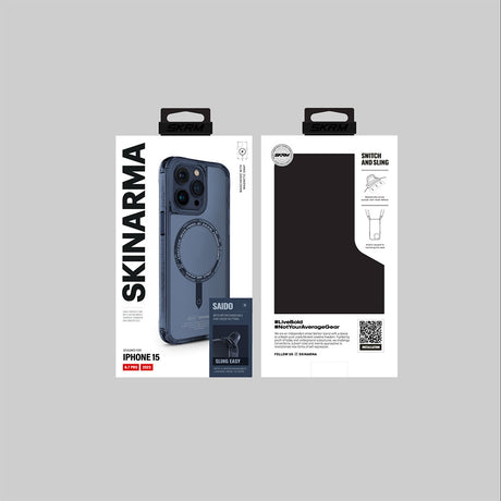 Apple iPhone 15 Pro Max Kılıf SkinArma Şeffaf Airbag Tasarımlı M-safe Şarj Özellikli Saido Kapak