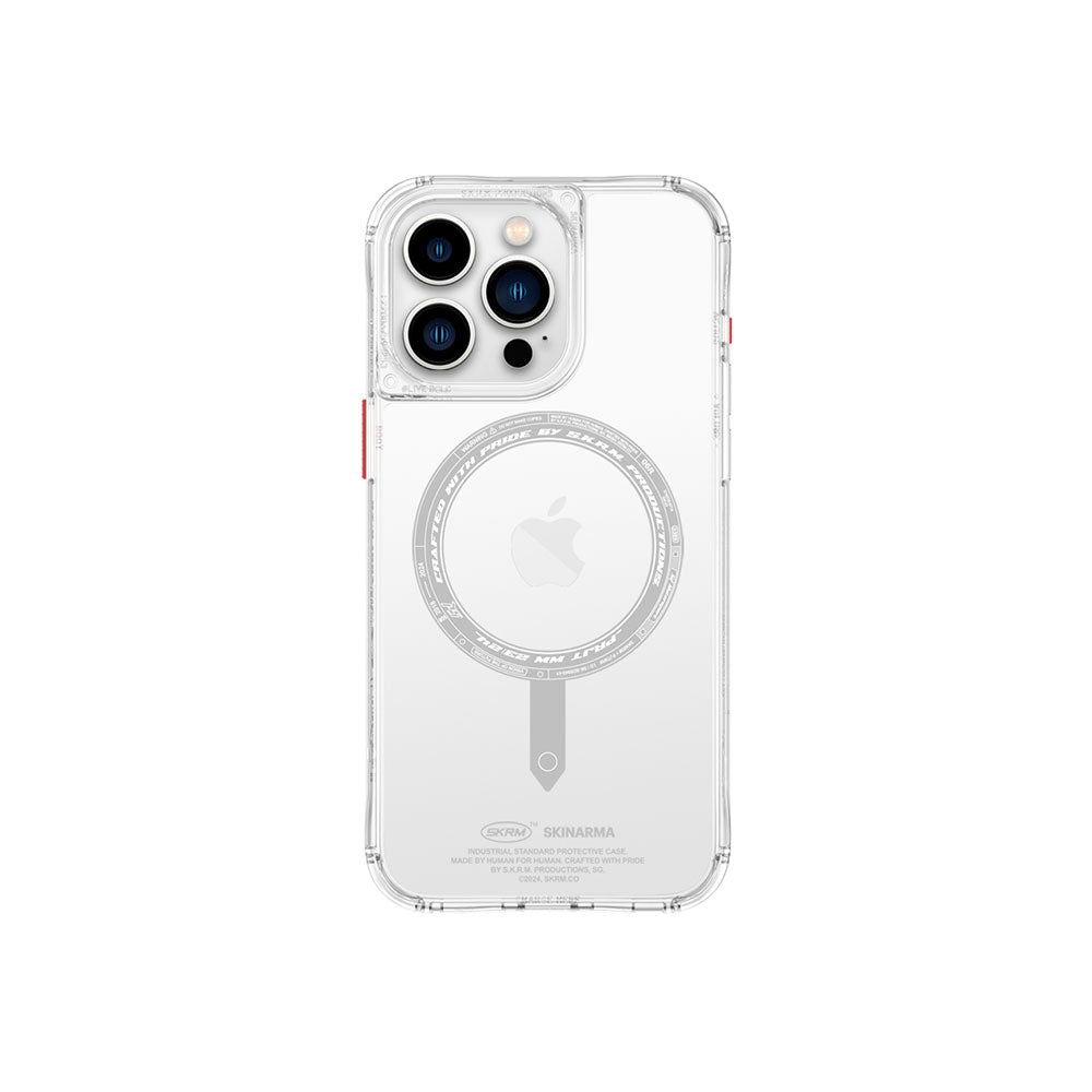 Apple iPhone 15 Pro Max Kılıf SkinArma Şeffaf Airbag Tasarımlı M-safe Şarj Özellikli Saido Kapak