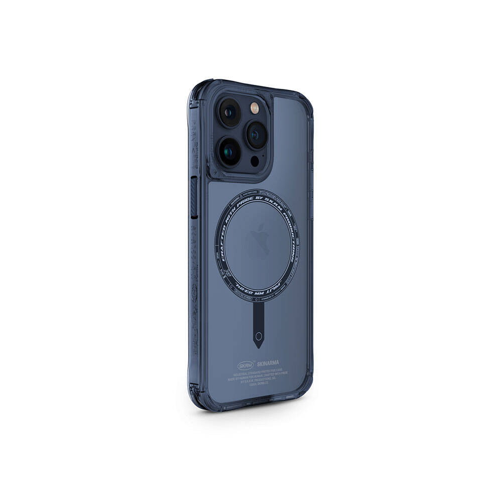 Apple iPhone 15 Pro Max Kılıf SkinArma Şeffaf M-safe Şarj Özellikli Kado Kartlıklı Saido Kapak