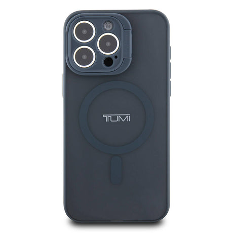 Apple iPhone 15 Pro Max Kılıf TUMI Orjinal Lisanslı M-safe Şarj Özellikli Kamera Standlı Buzlu Mat Kapak