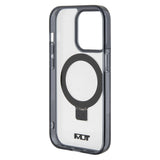 Apple iPhone 15 Pro Max Kılıf TUMI Orjinal Lisanslı M-safe Şarj Özellikli Metal Logolu Ring Standlı Silikon Kapak