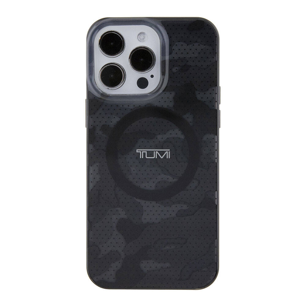Apple iPhone 15 Pro Max Kılıf TUMI Orjinal Lisanslı M-safe Şarj Özellikli PC TPU Çift Katmanlı Kamuflaj Desenli Kapak