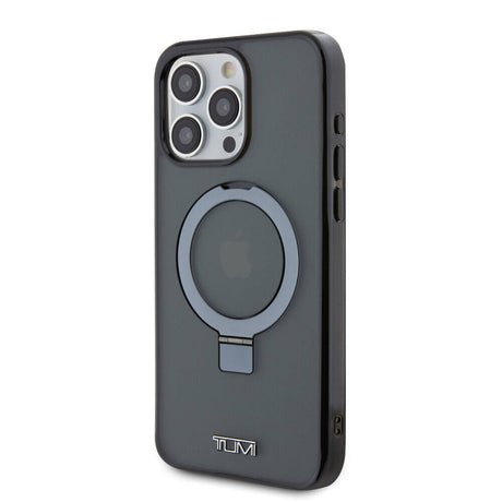 Apple iPhone 15 Pro Max Kılıf TUMI Orjinal Lisanslı M-safe Şarj Özellikli PC TPU Metal Logolu Ring Standlı Kapak