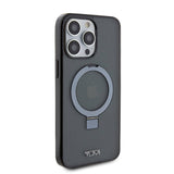 Apple iPhone 15 Pro Max Kılıf TUMI Orjinal Lisanslı M-safe Şarj Özellikli PC TPU Metal Logolu Ring Standlı Kapak