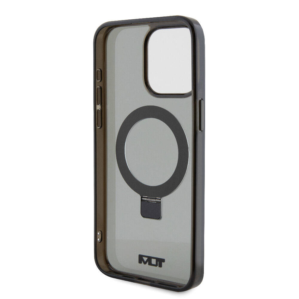 Apple iPhone 15 Pro Max Kılıf TUMI Orjinal Lisanslı M-safe Şarj Özellikli PC TPU Metal Logolu Ring Standlı Kapak