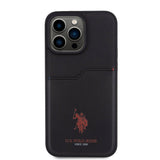 Apple iPhone 15 Pro Max Kılıf U.S. Polo Assn. Orjinal Lisanslı Baskı Logolu PU Kartlıklı Kapak