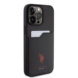 Apple iPhone 15 Pro Max Kılıf U.S. Polo Assn. Orjinal Lisanslı Baskı Logolu PU Kartlıklı Kapak