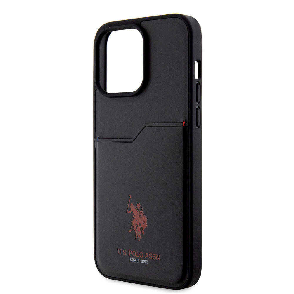 Apple iPhone 15 Pro Max Kılıf U.S. Polo Assn. Orjinal Lisanslı Baskı Logolu PU Kartlıklı Kapak