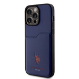 Apple iPhone 15 Pro Max Kılıf U.S. Polo Assn. Orjinal Lisanslı Baskı Logolu PU Kartlıklı Kapak