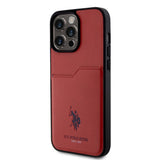 Apple iPhone 15 Pro Max Kılıf U.S. Polo Assn. Orjinal Lisanslı Baskı Logolu PU Kartlıklı Kapak