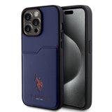 Apple iPhone 15 Pro Max Kılıf U.S. Polo Assn. Orjinal Lisanslı Baskı Logolu PU Kartlıklı Kapak